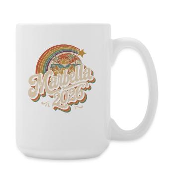 Marbella 2026 Retro Strand-Design - Große Tasse 440 ml - Weiß - Rechts