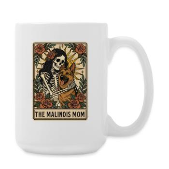 Der Malinois-Mama-Belgischer Schäferhund - Große Tasse 440 ml - Weiß - Rechts