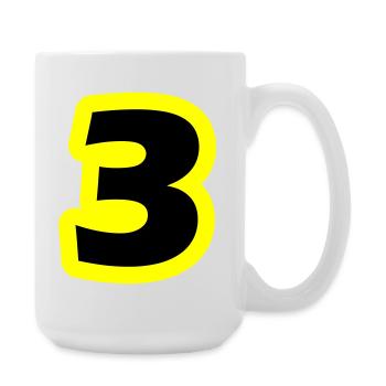 3 Symbole numérique - Grande tasse 440 ml - blanc - Droite