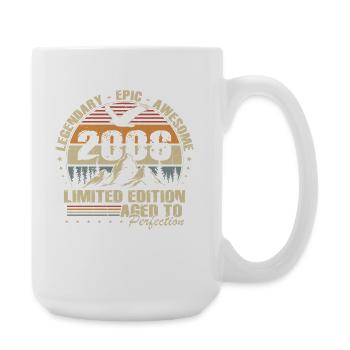 20th Birthday Gift 2006 Vintage Retro - Large Mug 440 ml - white - Right