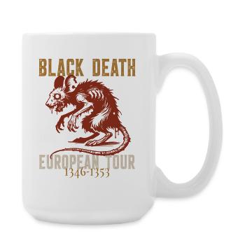 Black Death European Tour 1346 1353 Medieval - Large Mug 440 ml - white - Right