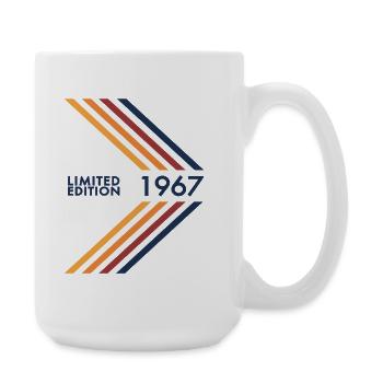 1967 Limited Edition Birthday Man Wife Vintage - Large Mug 440 ml - white - Right