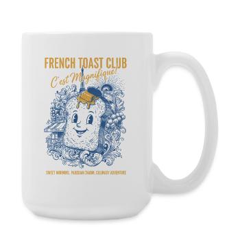 Breakfast French Toast Club Cest Magnifique Brunch - Large Mug 440 ml - white - Right