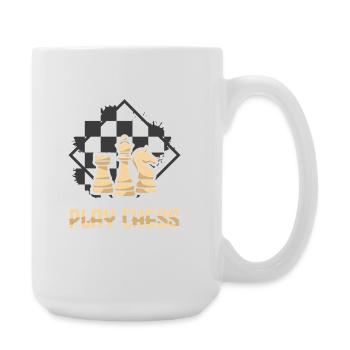 Échiquier des joueurs d’échecs - Grande tasse 440 ml - blanc - Droite