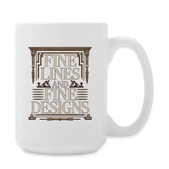 Cabinet Maker Fine Lines And Fine Furniture Maker - Large Mug 440 ml - white - Right