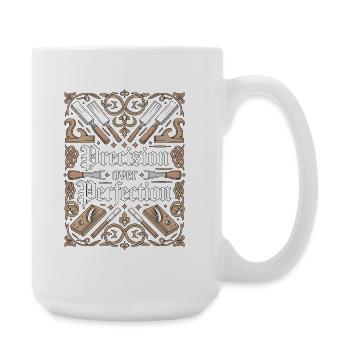 Cabinet Maker Precision Over Perfection Woodworker - Large Mug 440 ml - white - Right