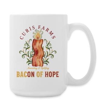 Breakfast Bacon Of Hope Funny Brunch Coffee Food - Large Mug 440 ml - white - Right