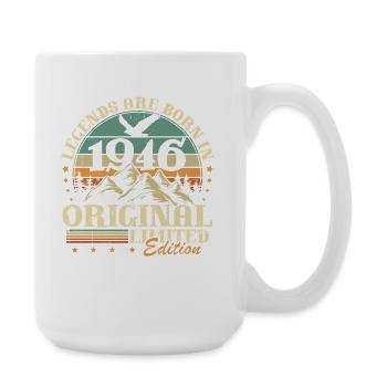 Legends 1946 Vintage 80th Birthday Gift - Large Mug 440 ml - white - Right