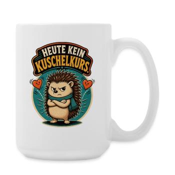 Igel Kein Kuschelkurs Shirt - Große Tasse 440 ml - Weiß - Rechts