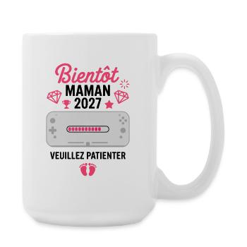Bientôt Maman 2027 Gamer Annonce Grossesse - Grande tasse 440 ml - blanc - Droite