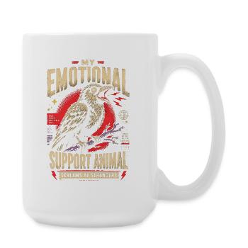 Soutien émotionnel crie Raven - Grande tasse 440 ml - blanc - Droite