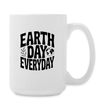 Earth Day Everyday - Large Mug 440 ml - white - Right