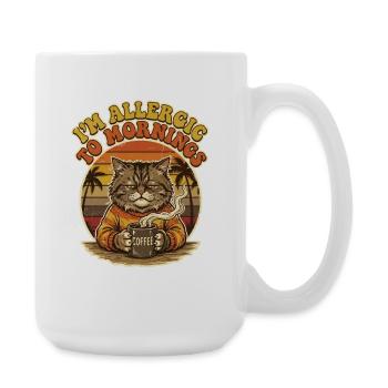 Chat, je suis allergique à Morgende - Grande tasse 440 ml - blanc - Droite