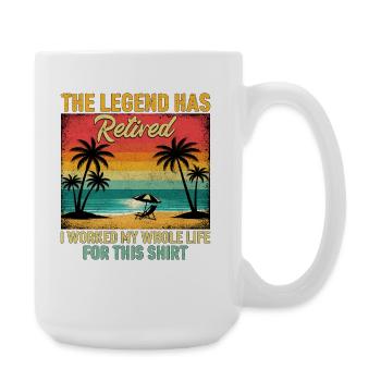 à la retraite, j’ai travaillé toute ma vie pour ce t-shirt - Grande tasse 440 ml - blanc - Droite