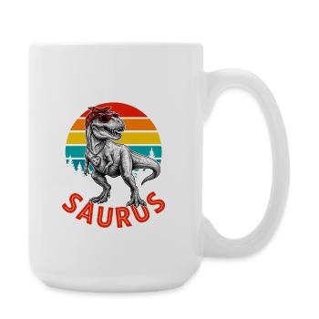 Mamasaurus Maman Dinosaure Cadeau Fête Des Mères - Grande tasse 440 ml - blanc - Droite