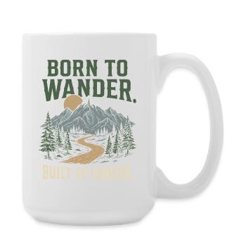Trail Running - Born to Wander, Built to Endure - Large Mug 440 ml - white - Right