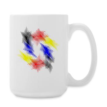 Colour Swirl Rhythms - Large Mug 440 ml - white - Right