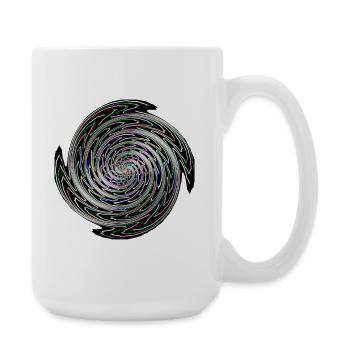 Spirale tourbillonnante de couleur - Grande tasse 440 ml - blanc - Droite