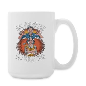 Ébéniste : mon problème, ma maman pictogramme, papa. - Grande tasse 440 ml - blanc - Droite