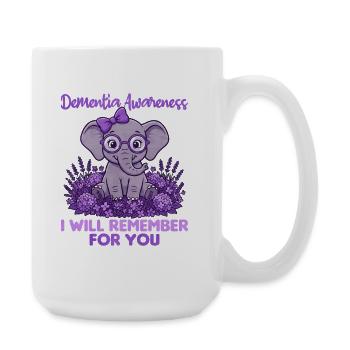 Je m’en souviendrai pour vous – Éducation sur la démence - Grande tasse 440 ml - blanc - Droite