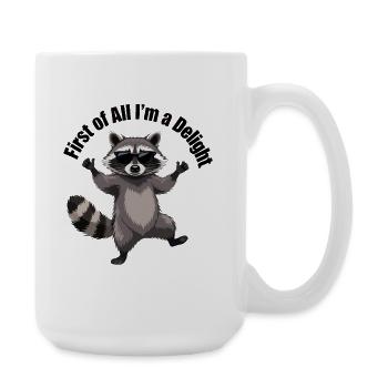 Raton laveur délinquant avec des lunettes de soleil - Grande tasse 440 ml - blanc - Droite
