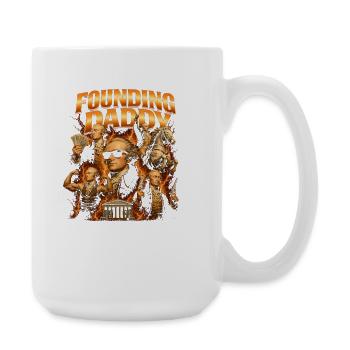 Founding Father Alexander Hamilton, July 4 - Large Mug 440 ml - white - Right