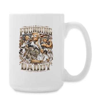 Founding Father Thomas Jefferson, July 4 - Large Mug 440 ml - white - Right
