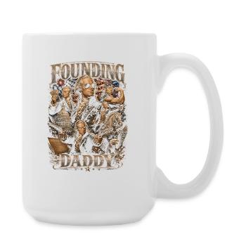 Founding Father Alexander Hamilton, July 4 - Large Mug 440 ml - white - Right