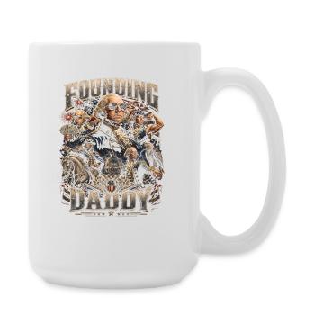 Founding Father George Washington, July 4 - Large Mug 440 ml - white - Right