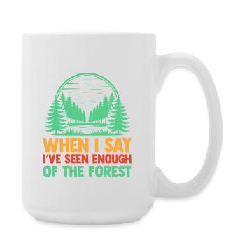 Hiking Mountain Trail Backpacking Outdoors Poaching - Large Mug 440 ml - white - Right