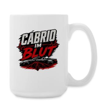 Cabrio im Blut Cabriolet Spruch Fahrer - Große Tasse 440 ml - Weiß - Rechts