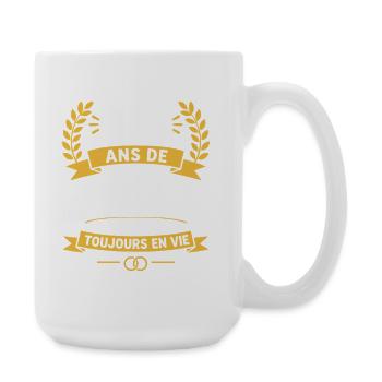 16 Ans de Mariage et Toujours En Vie - Grande tasse 440 ml - blanc - Droite