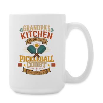 Vintage Paddle Dink Funny Grandpa Pickleball - Large Mug 440 ml - white - Right
