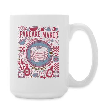 Breakfast Pancake Maker Mornings Golden Stacks - Large Mug 440 ml - white - Right