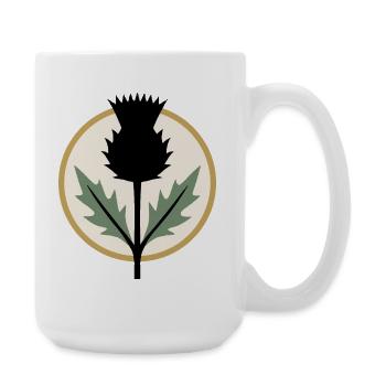 Vêtements de ville botaniques Geometric Thistle - Grande tasse 440 ml - blanc - Droite