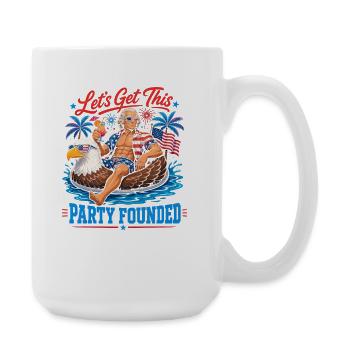 Let's found this party! Thomas Jefferson - Large Mug 440 ml - white - Right