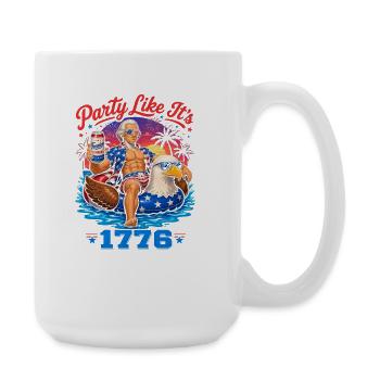 Célébrer comme en 1776 – Thomas Jefferson, 4 juillet - Grande tasse 440 ml - blanc - Droite