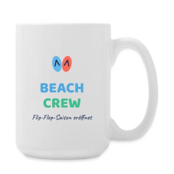 Beach Crew mit Flip-Flops - Große Tasse 440 ml - Weiß - Rechts