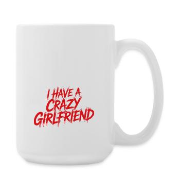 Crazy Girlfriend Forgive Couple Crazy Girlfriend - Large Mug 440 ml - white - Right