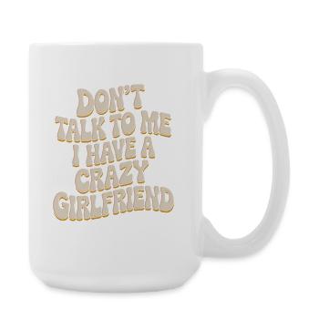 Petite amie folle Pardonne couple Petite amie folle - Grande tasse 440 ml - blanc - Droite