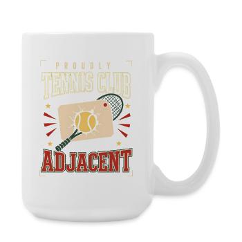 Tenniscore Tennis Club No Membership, Only - Large Mug 440 ml - white - Right