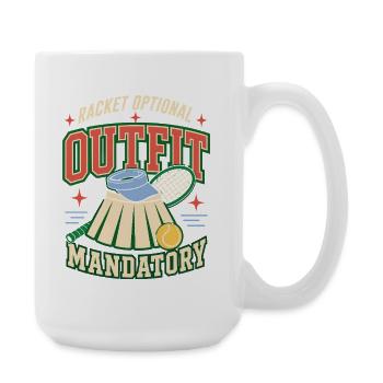 Tenniscore Tennis Club No Membership, Only - Large Mug 440 ml - white - Right