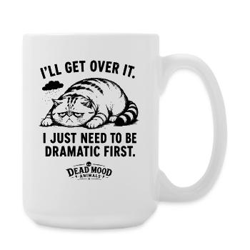 Mème du chat drôle | Probabilités sarcastiques | Cadeau Amoureux des chats - Grande tasse 440 ml - blanc - Droite