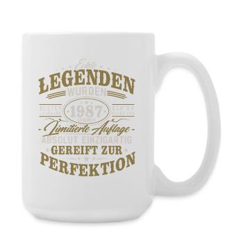 1987 Jahrgang geboren Legenden Vintage Geburtstag - Große Tasse 440 ml - Weiß - Rechts
