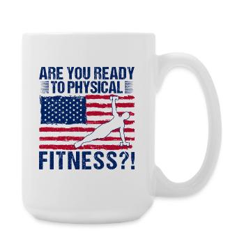 Fitness Fanatics Ready Physical Fitness - Large Mug 440 ml - white - Right