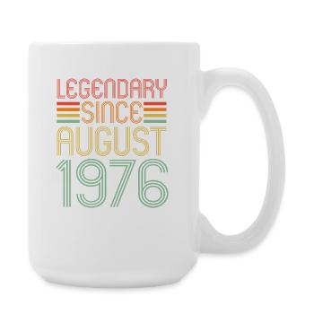 Legendary since August 1976, Geburtstag - Große Tasse 440 ml - Weiß - Rechts