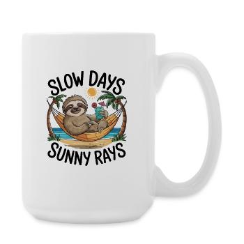 Sloth Beach Hammock - Large Mug 440 ml - white - Right