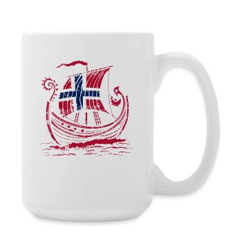 Vacances en Norvège dans les fjords de Norge Voyage en Scandinavie - Grande tasse 440 ml - blanc - Droite