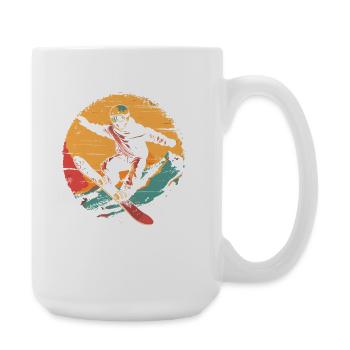Snowboarder 80s Look - Large Mug 440 ml - white - Right