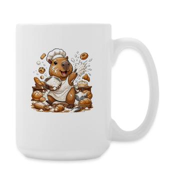 Küchen Capybara Backzauber - Große Tasse 440 ml - Weiß - Rechts
